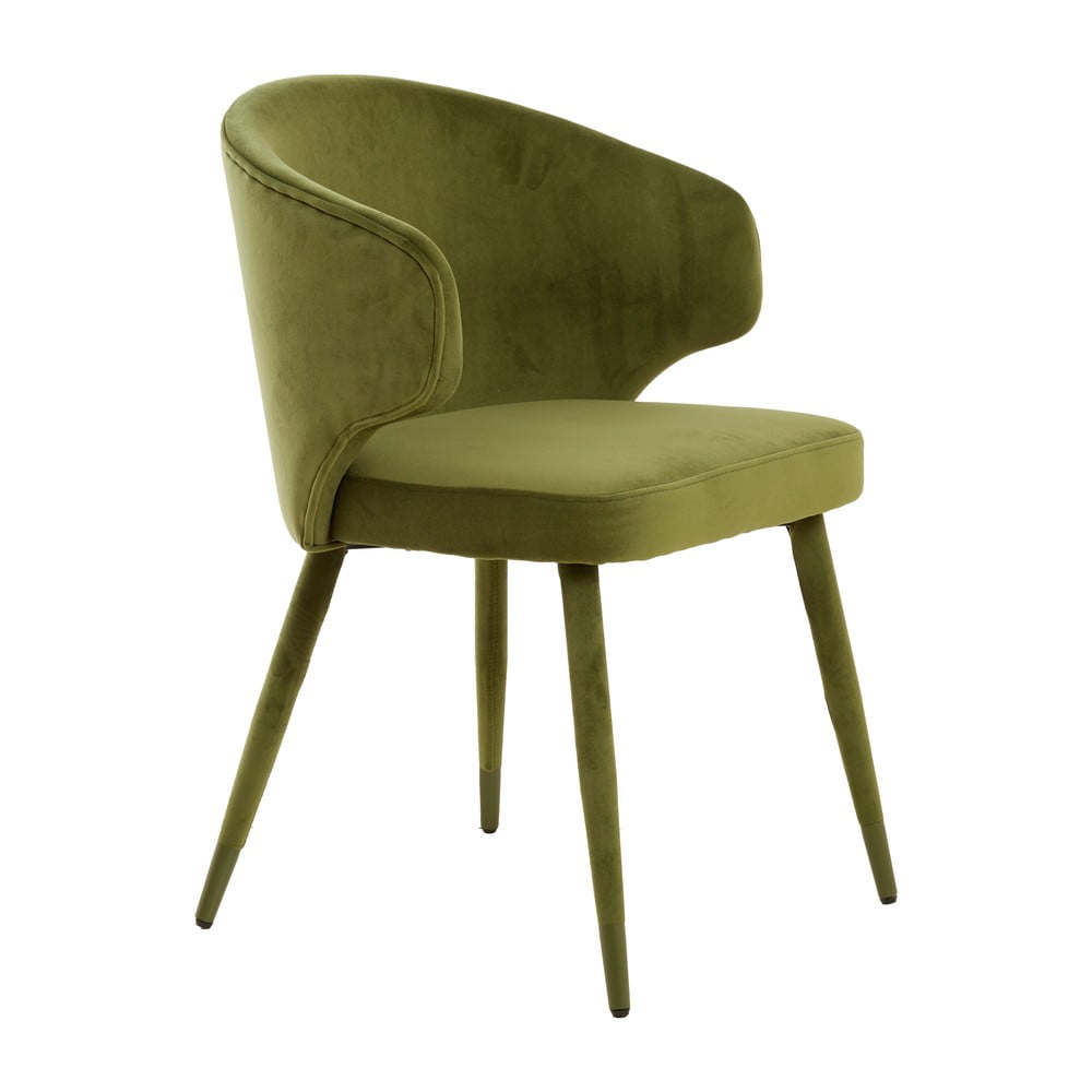 Zelené čalúnené jedálenské kreslá v súprave 2 ks Kosaka – Light & Living