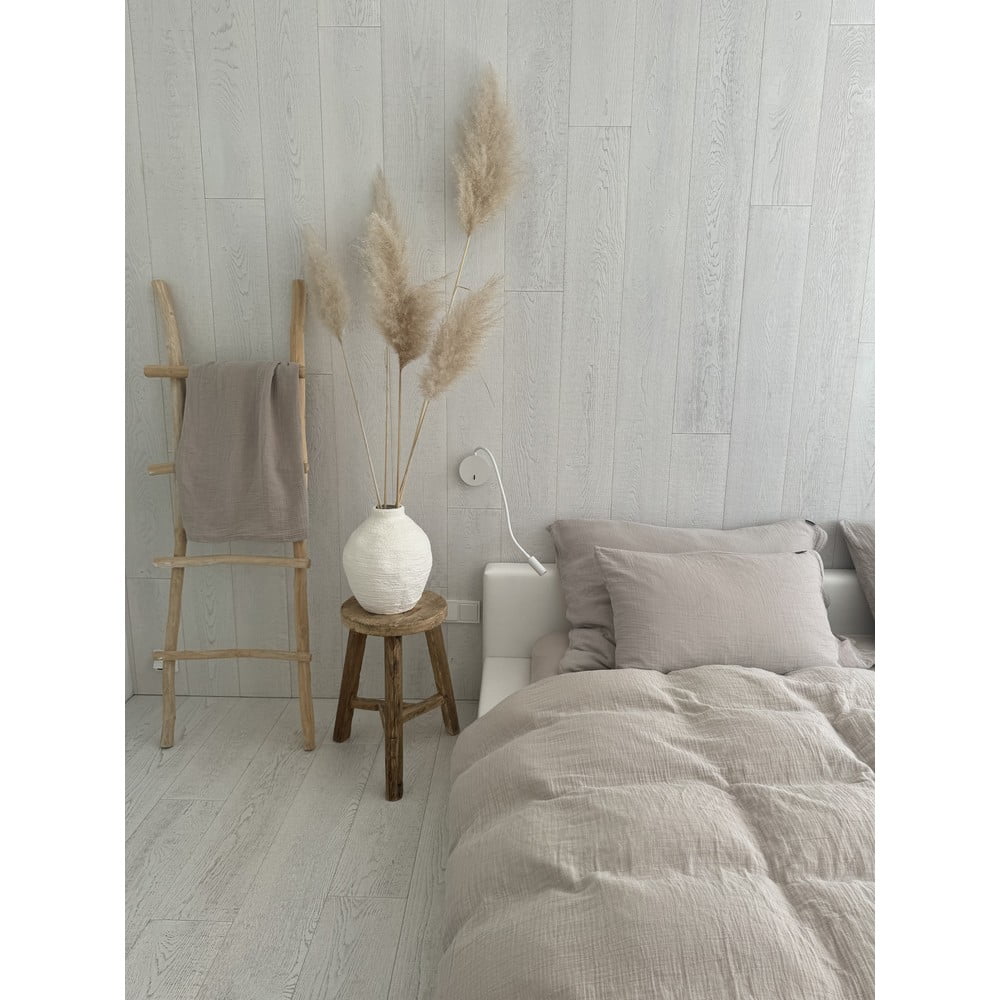 Béžové mušelínové obliečky na dvojlôžko 200x200 cm Plain Muslin – Butter Kings