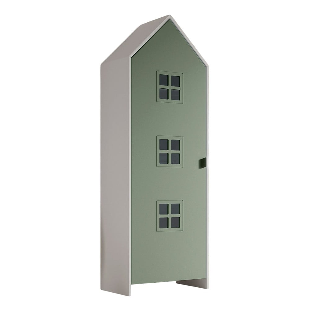 Biela/zelená detská šatníková skriňa 58x172x37 cm Casami Bruges – Vipack