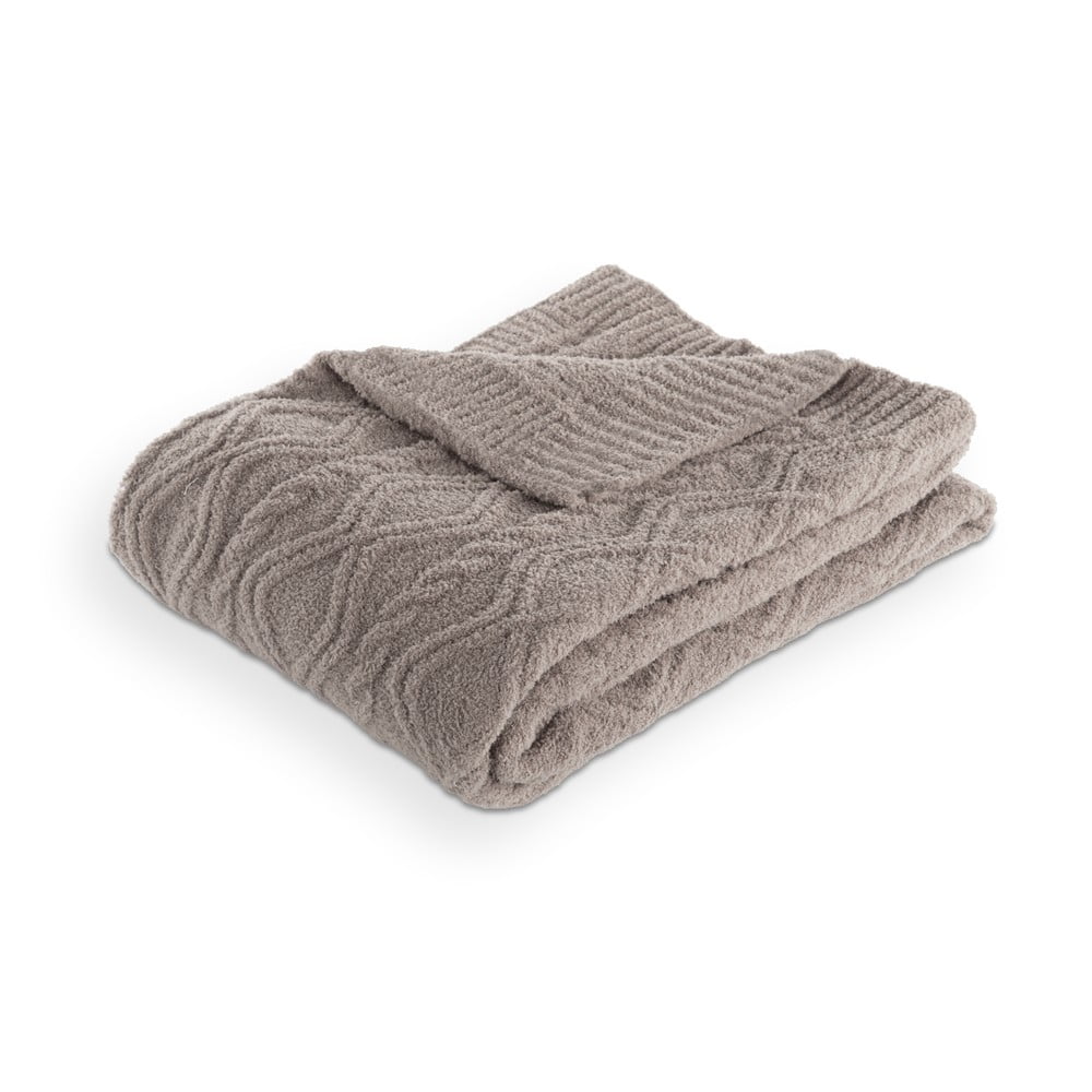 Taupe deka z mikroplyšu 130x170 cm Aspen – Tiseco Home Studio