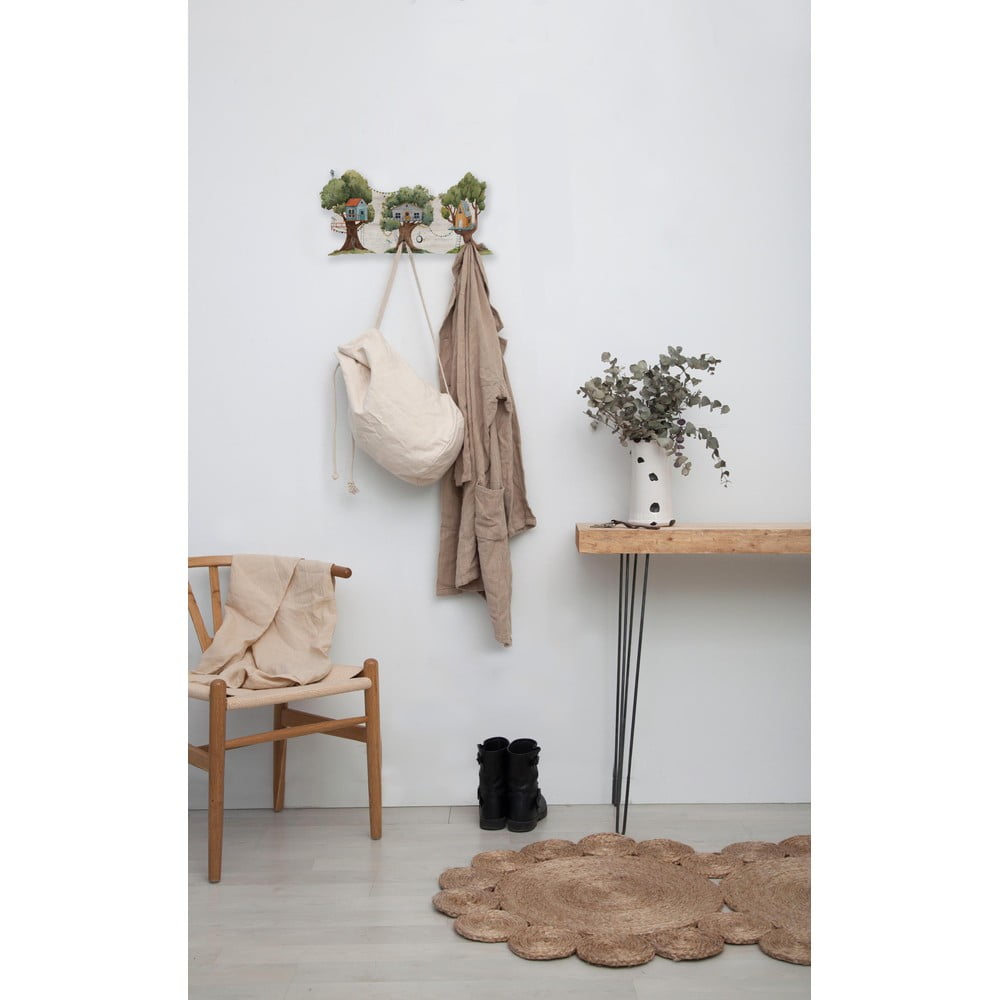 Zelený detský nástenný vešiak Tree House - Little Nice Things