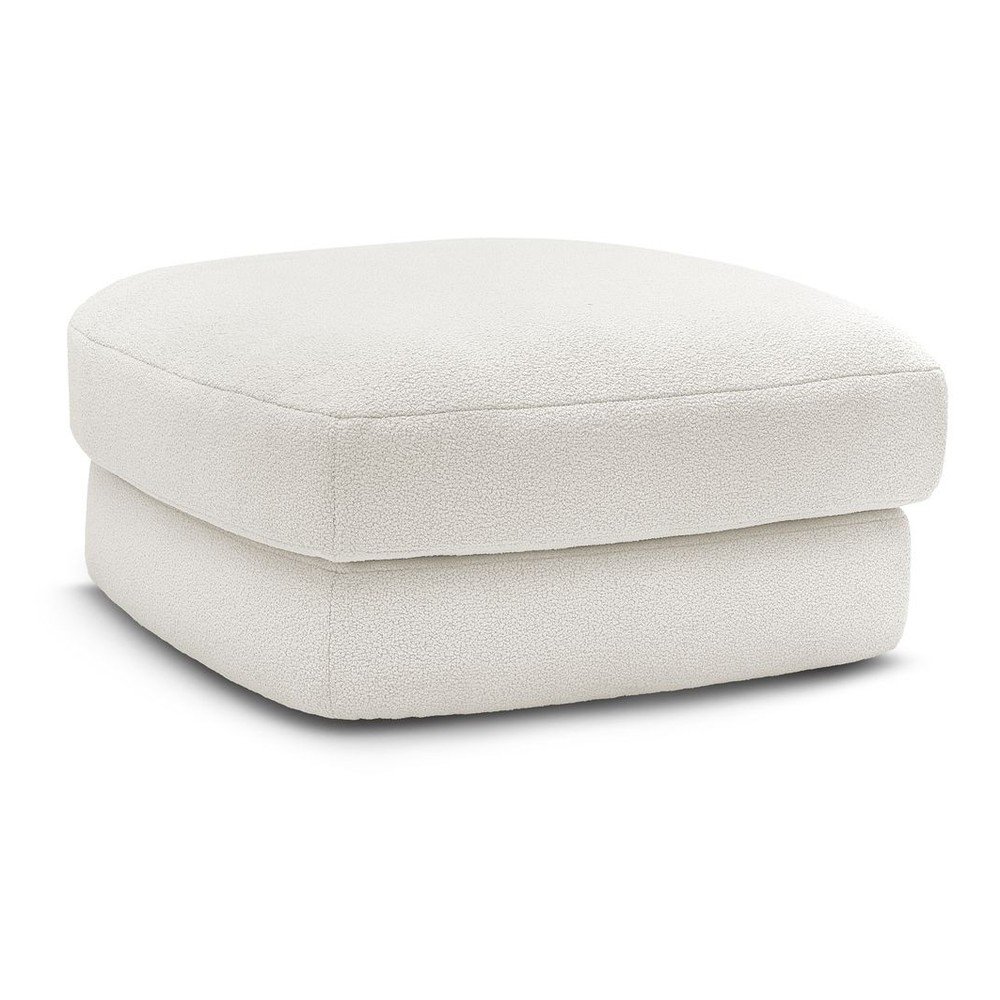 Biela podnožka z textílie buklé Leonore – Bobochic Paris