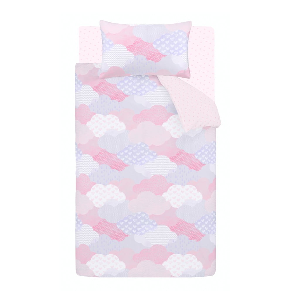 Ružové detské obliečky na jednolôžko z mikrovlákna 135x200 cm Soft as a Cloud – Catherine Lansfield