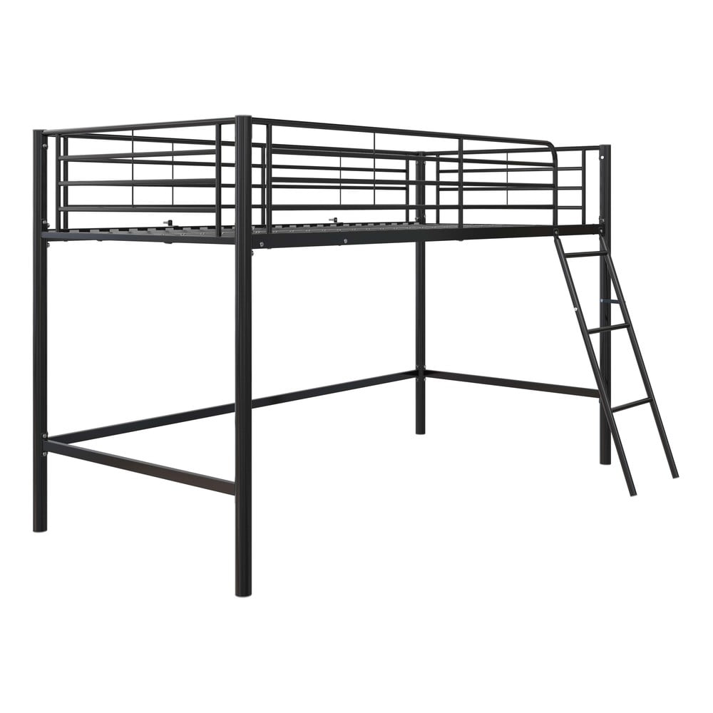 Čierna vyvýšená detská posteľ 90x200 cm Jodie – Støraa