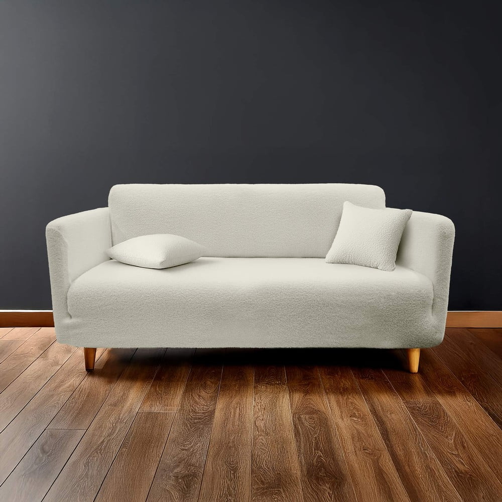 Krémový 3-miestny napínací poťah na pohovku Laina – douceur d'intérieur