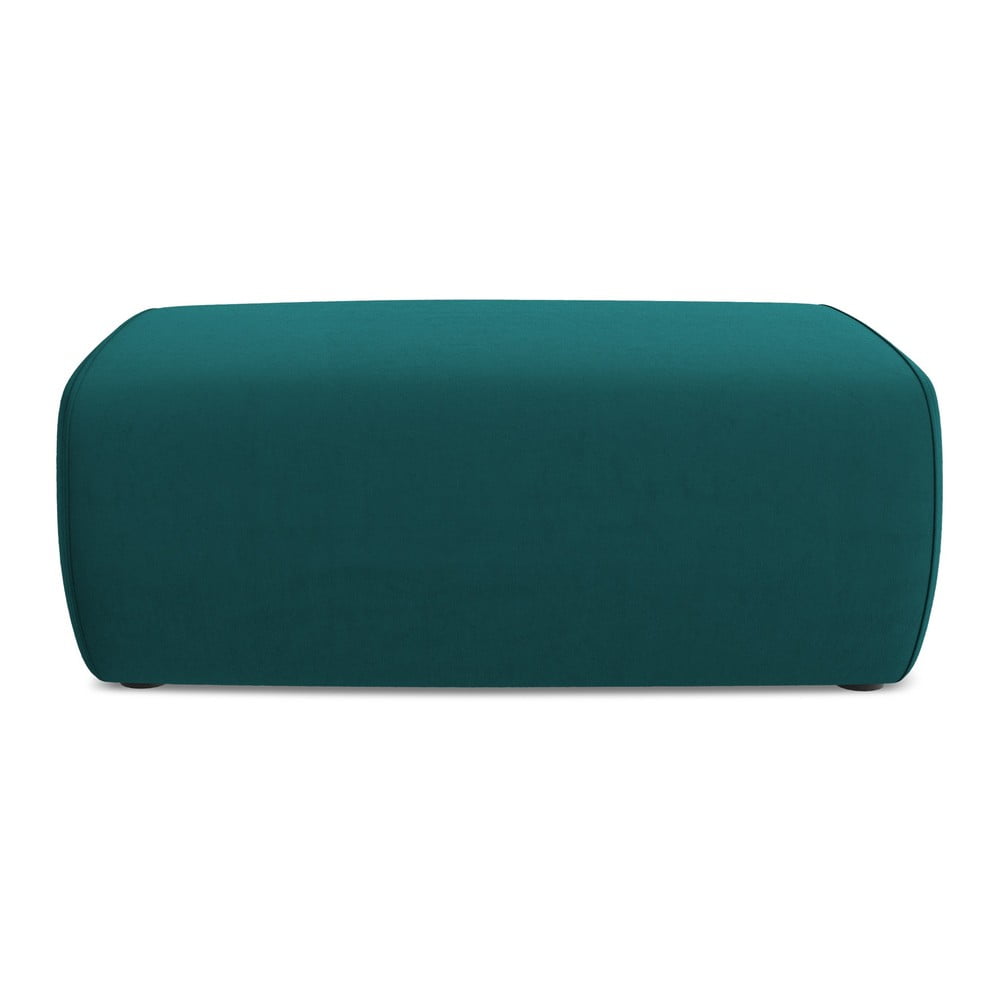 Tyrkysovomodrá zamatová podnožka Kapua – Makamii