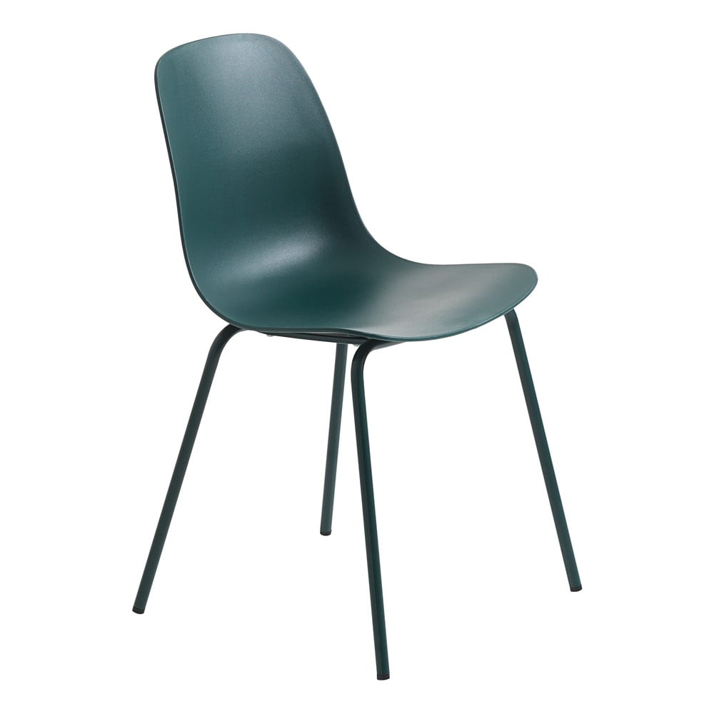 Tyrkysovomodrá plastová jedálenská stolička Whitby – Unique Furniture