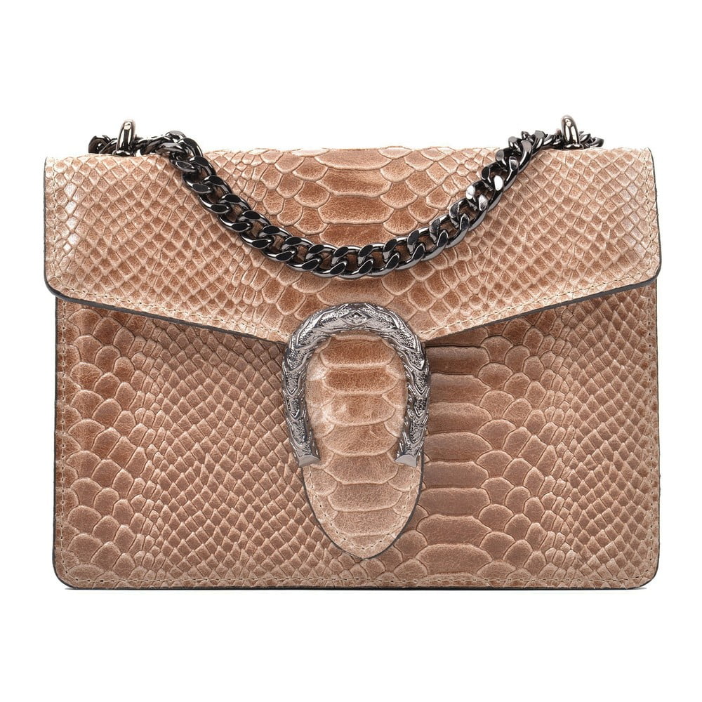 Béžová kožená listová kabelka Renata Corsi Fiona