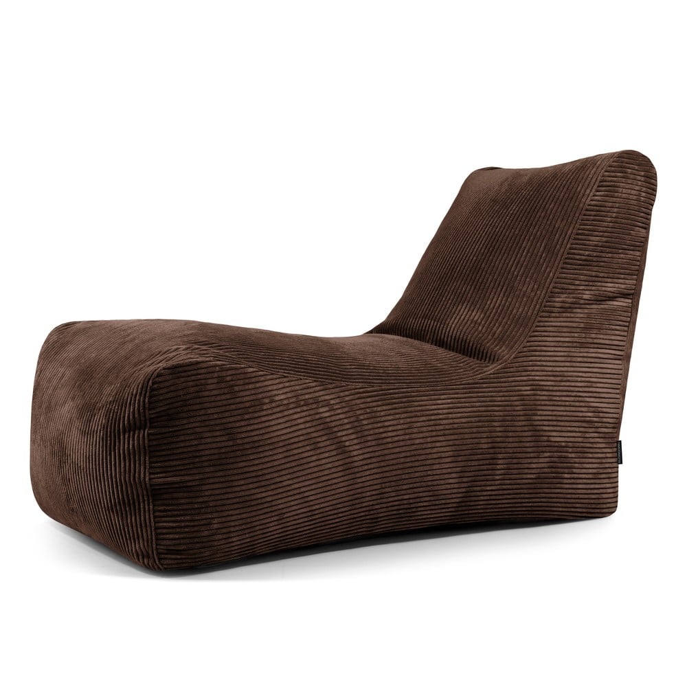 Tmavohnedý menčestrový sedací vak Lounge – SLOWDOWN