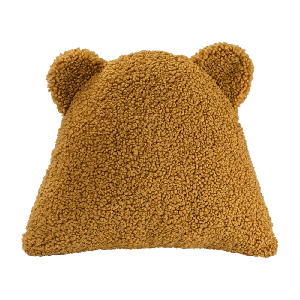 Hnedý detský pohovkový vankúš z textílie buklé Bear – Wigiwama