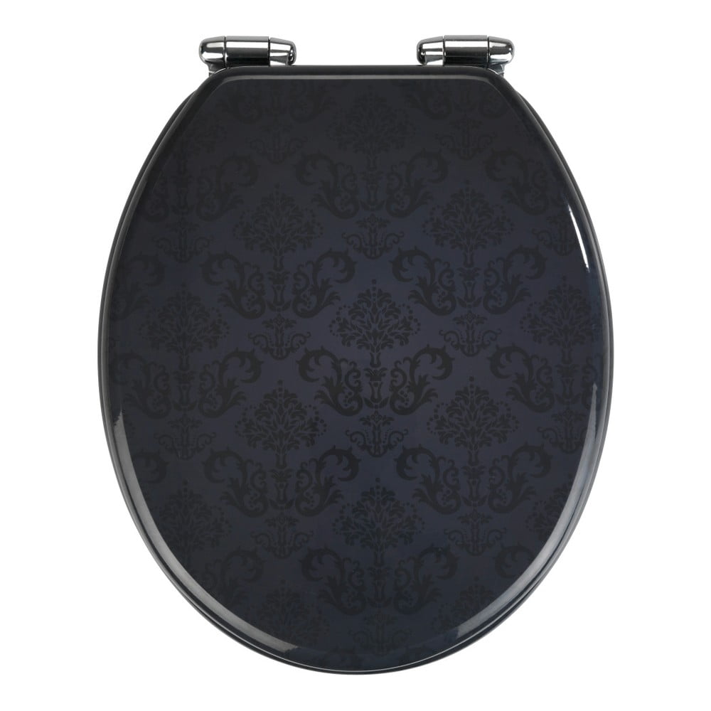 Tmavosivé WC sedátko s ľahkým zatváraním Wenko Bellevue