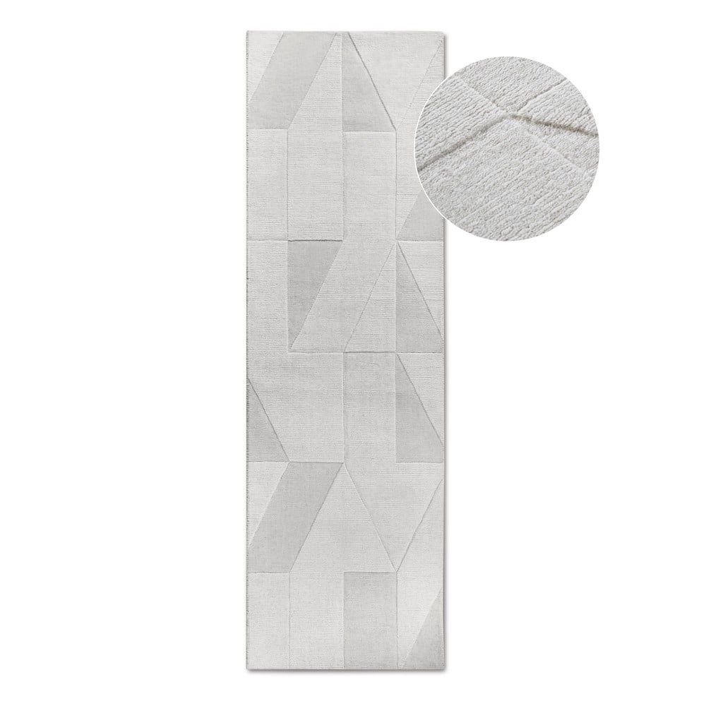 Krémovobiely ručne tkaný vlnený behúň 80x250 cm Ursule – Villeroy&Boch