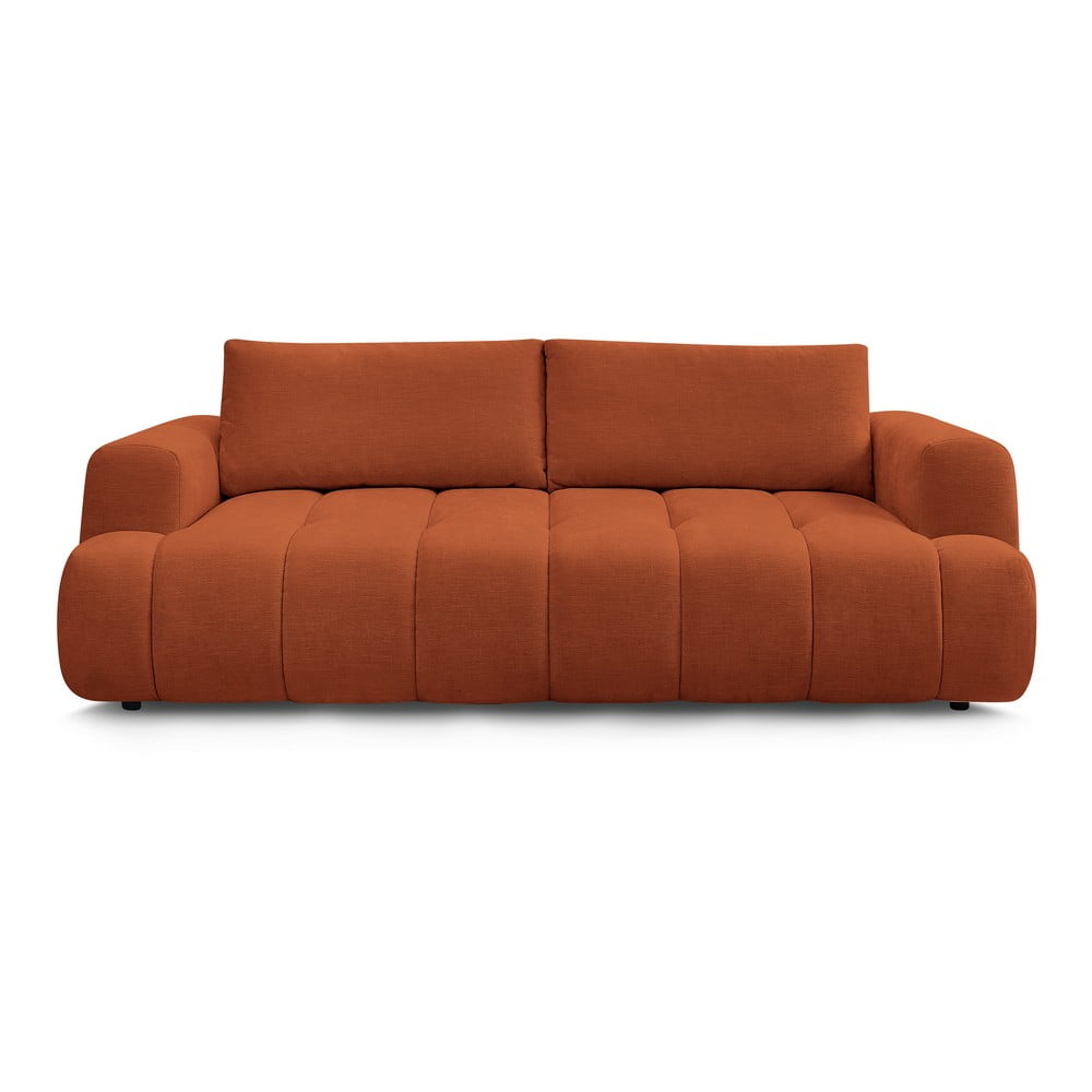 Rozkladacia/s úložným priestorom pohovka v tehlovej farbe 251 cm Fuji – Bobochic Paris