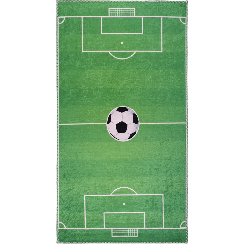 Zelený prateľný detský hrací koberec 80x120 cm Soccer Time – Vitaus