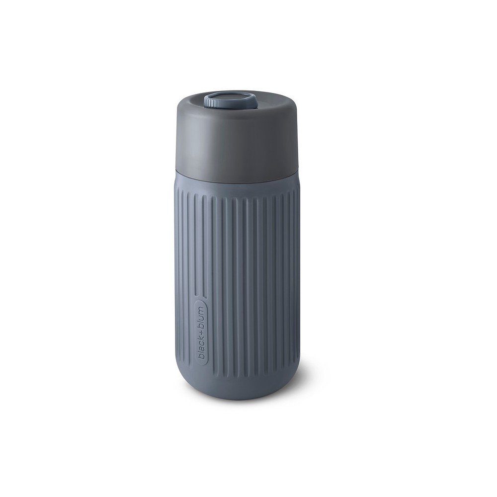 Tmavosivý sklenený cestovný hrnček 340 ml – Black + Blum