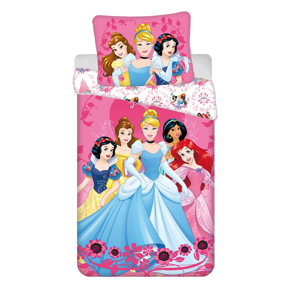 Bavlnené detské obliečky na jednolôžko 140x200 cm Princezné "Heart" – Jerry Fabrics