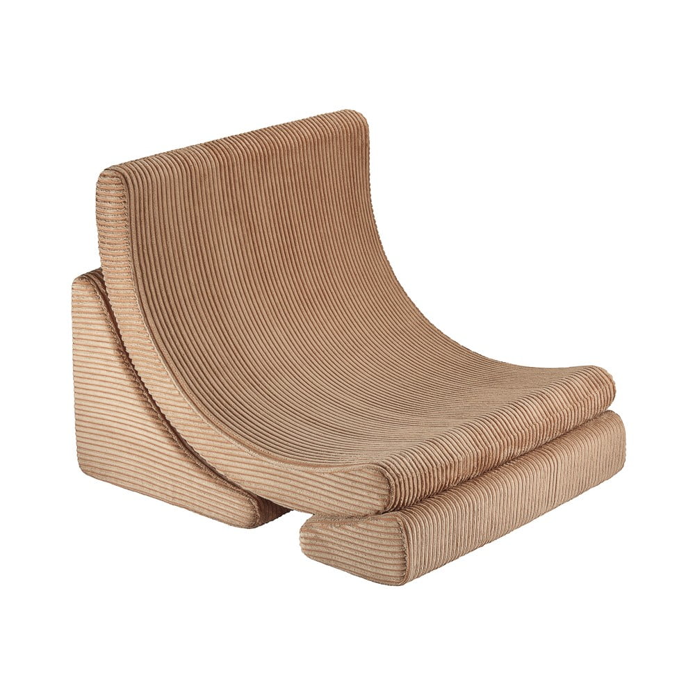 Hnedé menčestrové detské kresielko Moon – Wigiwama