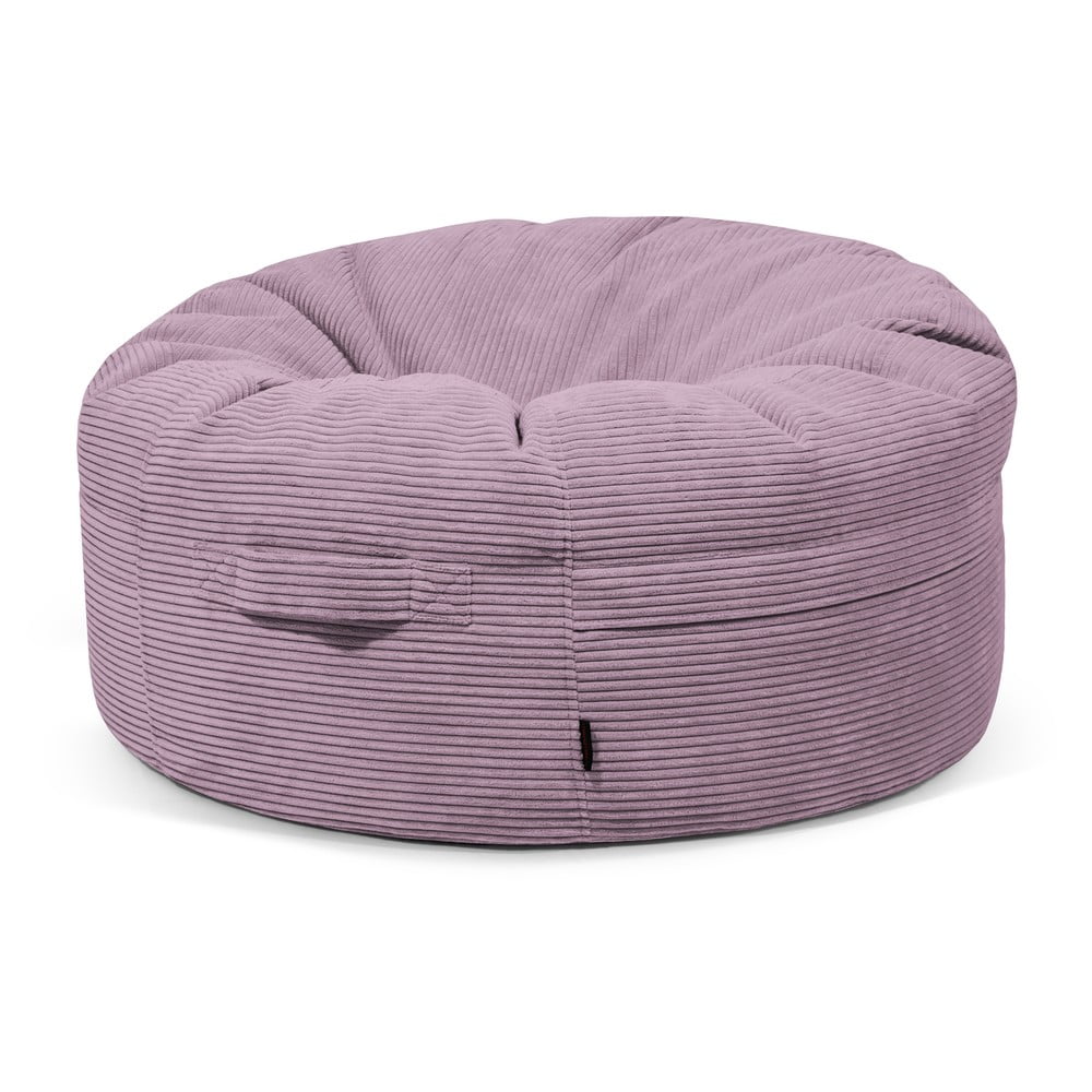 Fialový menčestrový sedací vak Roll 105 – SLOWDOWN