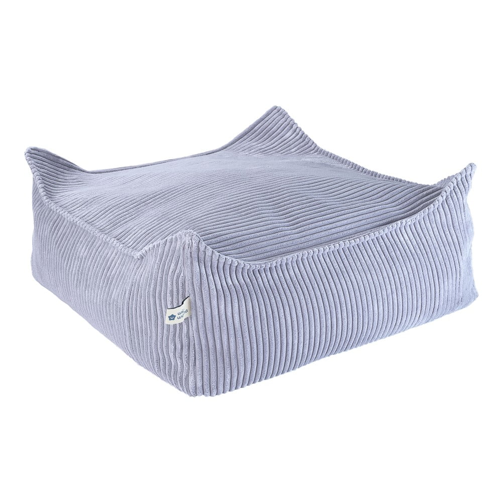 Modrý menčestrový detský sedací vak Square – Wigiwama