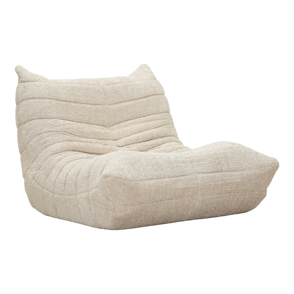 Biely sedací vak z textílie buklé Mask – Mauro Ferretti