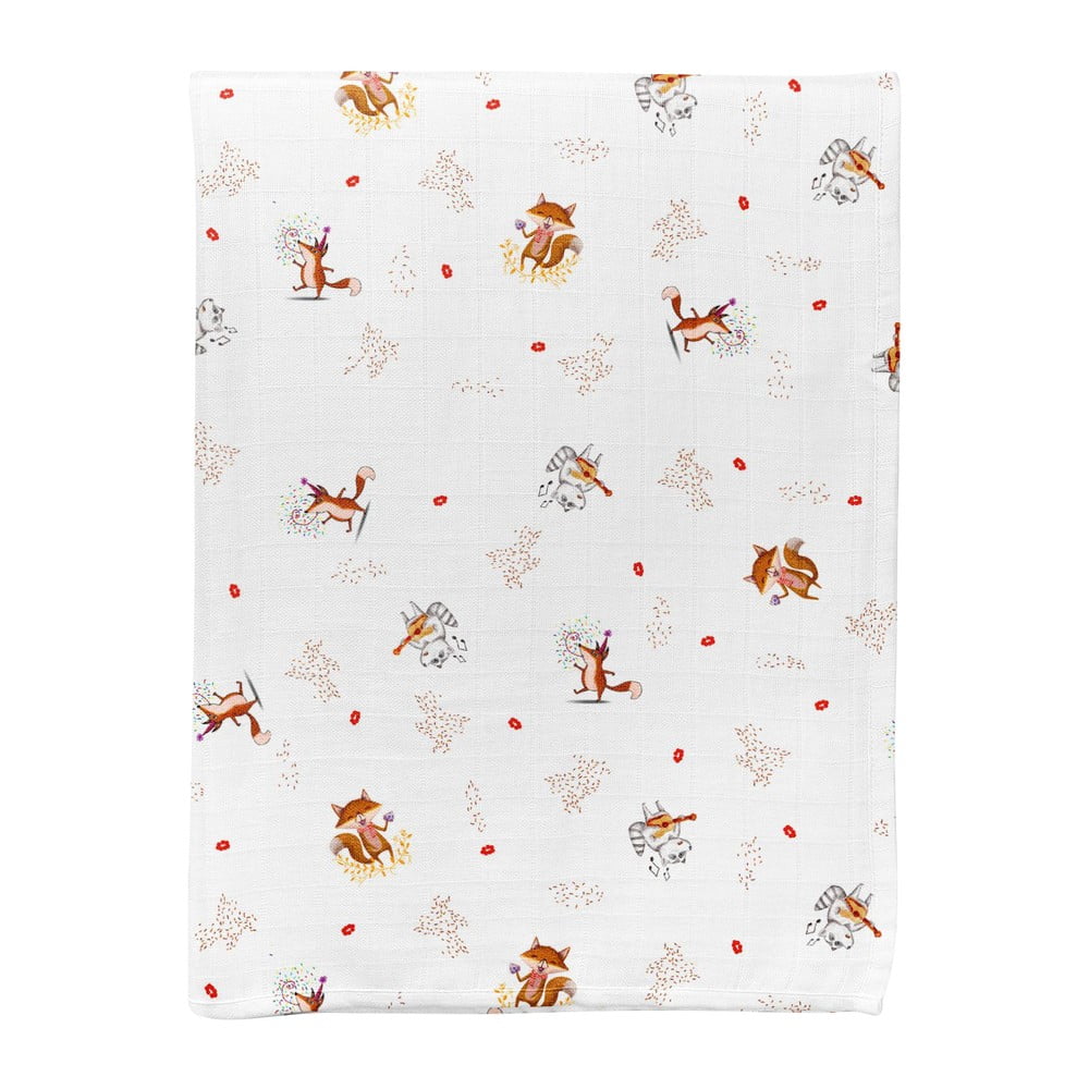 Biela mušelínová detská deka 75x100 cm Party – Mijolnir