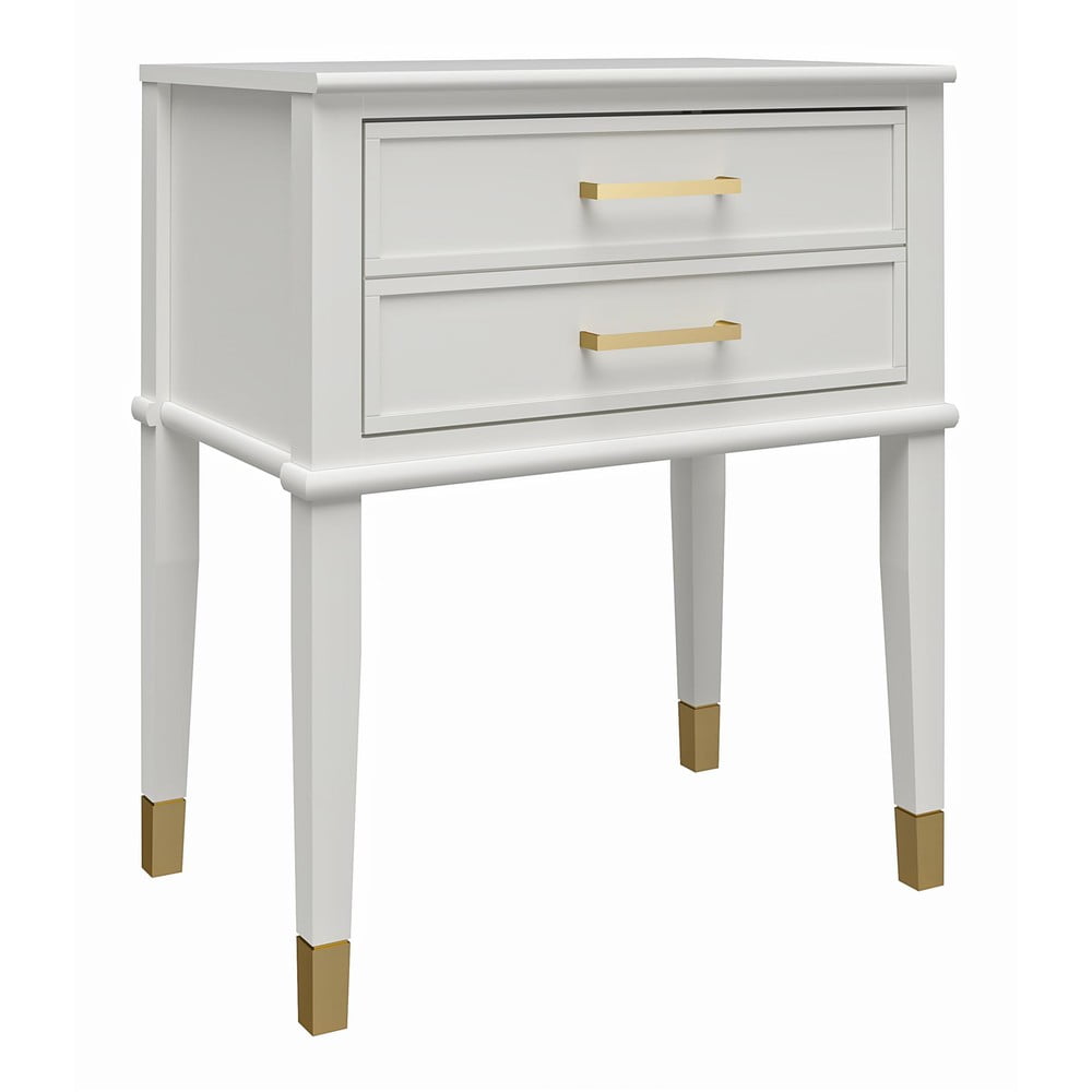 Biely nočný stolík Westerleigh – CosmoLiving by Cosmopolitan