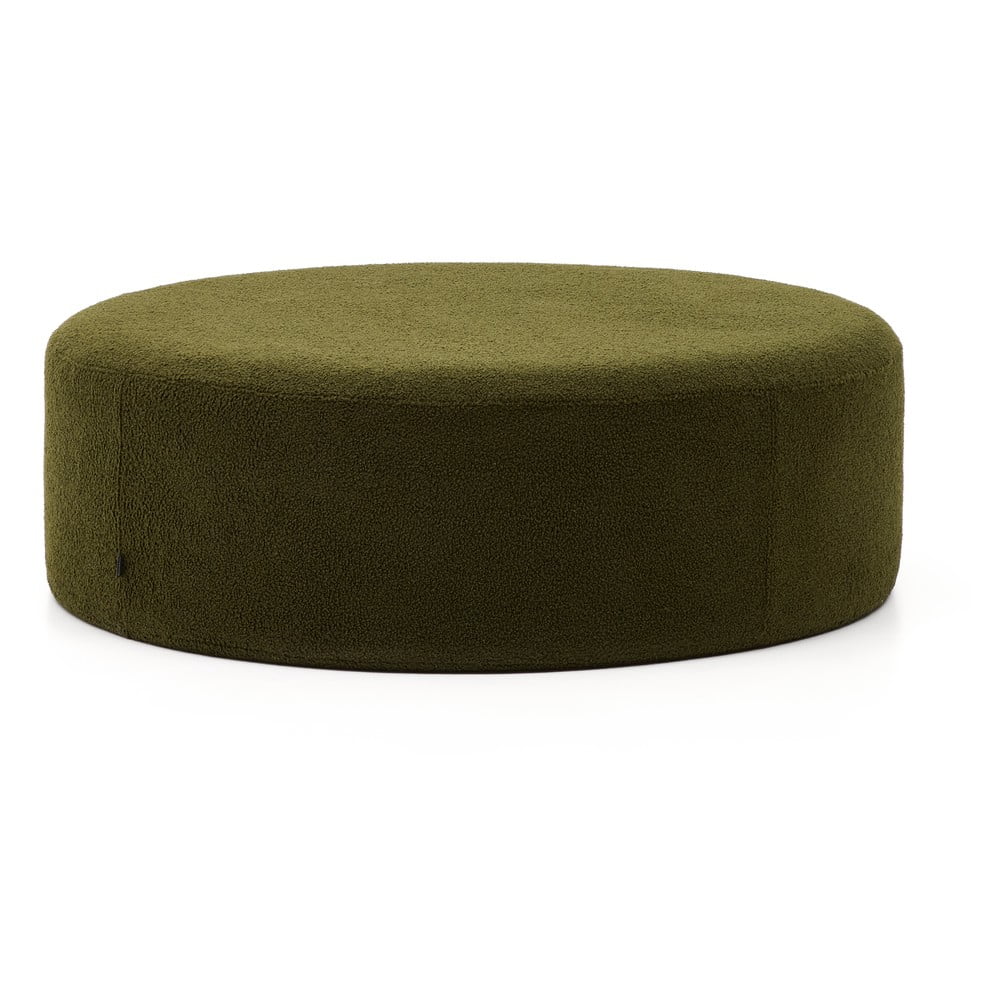 Zelený taburet z textílie buklé Kaeli – Kave Home