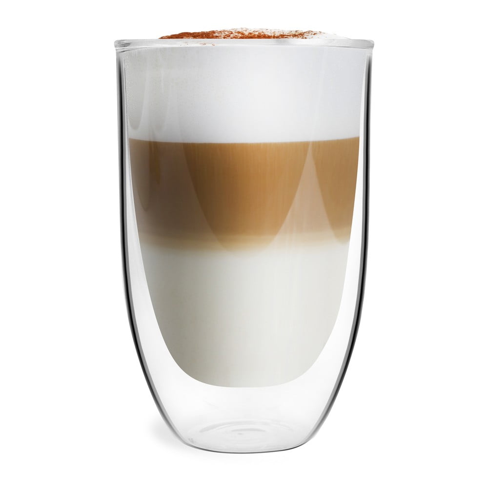 Dvojstenné/na latte sklenené hrnčeky v súprave 6 ks 350 ml – Vialli Design