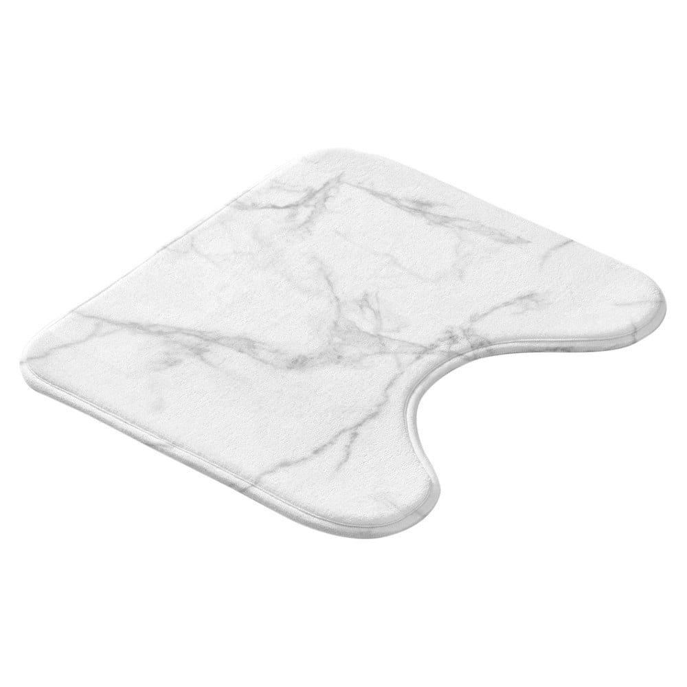 Biela/sivá WC kúpeľňová predložka 45x45 cm Marbre – douceur d'intérieur