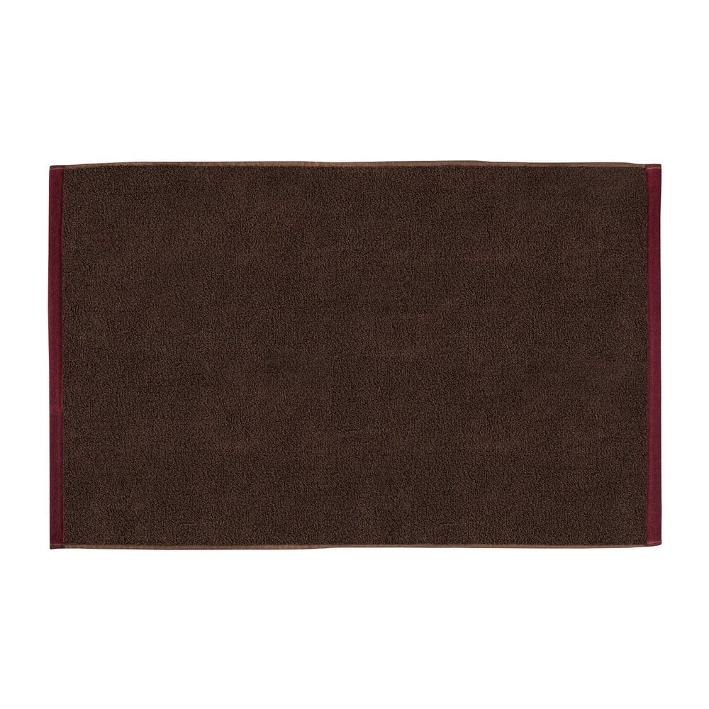 Hnedá kúpeľňová predložka z bio bavlny 50x80 cm Soft – Mette Ditmer Denmark