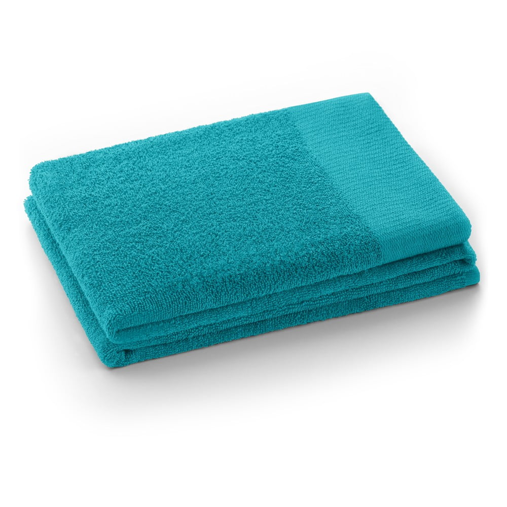 Tyrkysovomodrý froté bavlnený uterák 50x100 cm Amari – Restilo
