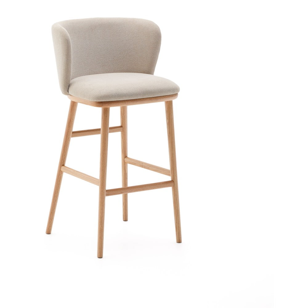 Béžová barová stolička (výška sedadla 75