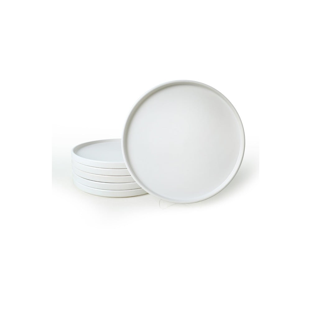 Biele keramické taniere v súprave 6 ks ø 27 cm – Hermia