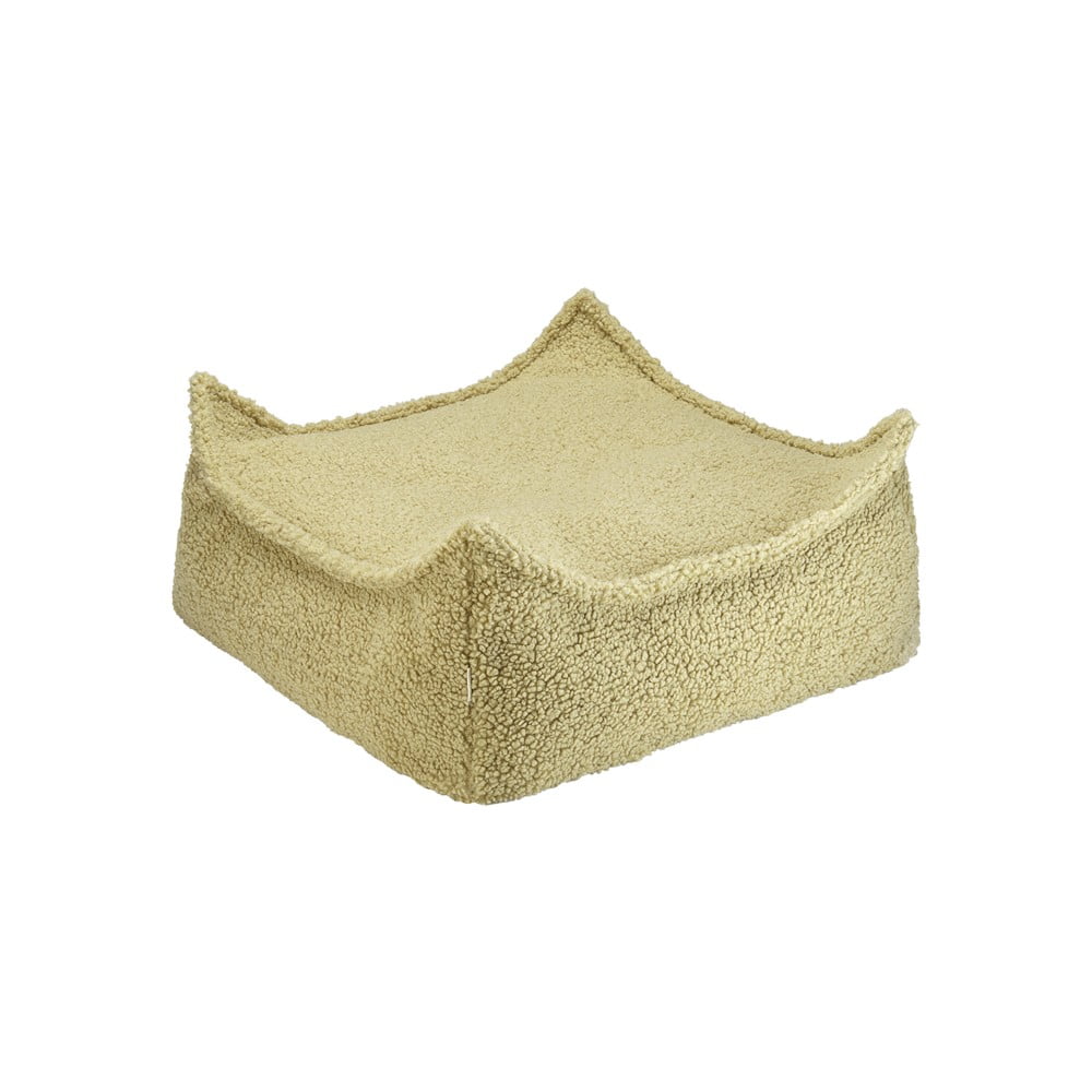 Zelený detský sedací vak z textílie buklé Square – Wigiwama