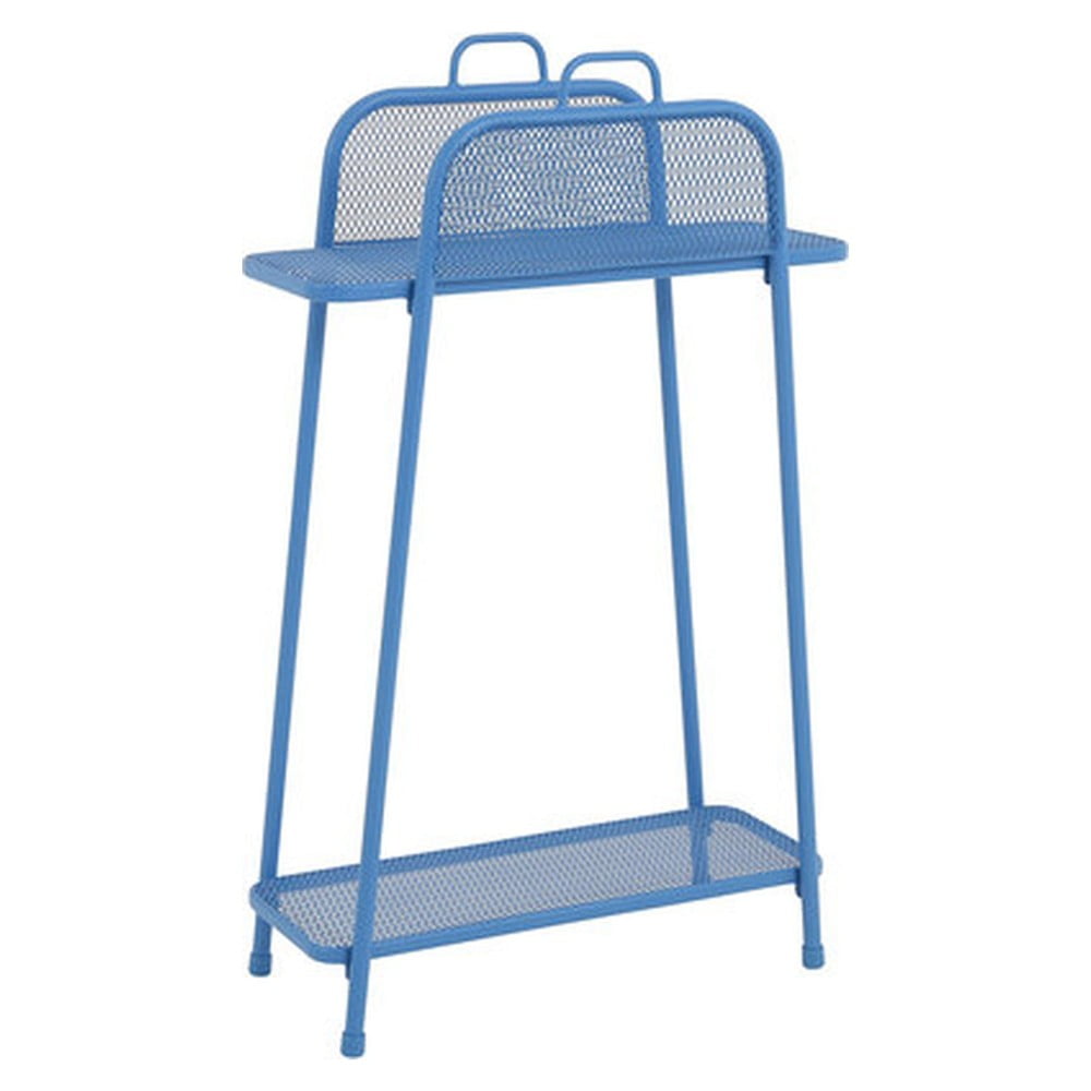 Modrá kovová polica na balkón Garden Pleasure MWH