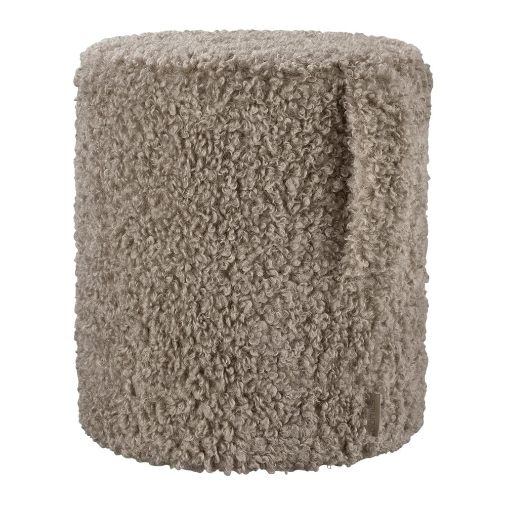 Hnedý taburet z textílie buklé Teddy – Blomus