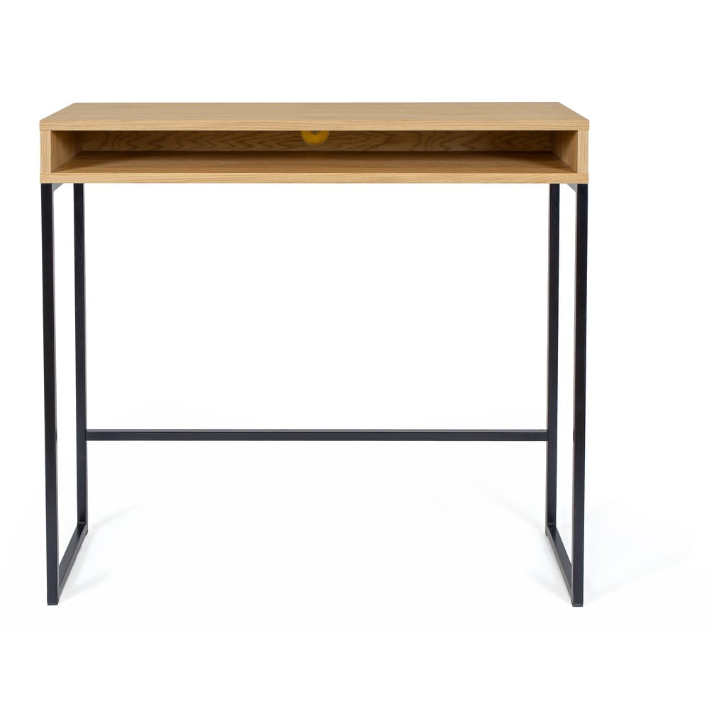 Pracovný stôl s doskou v dubovom dekore 35x100 cm Frame – Woodman