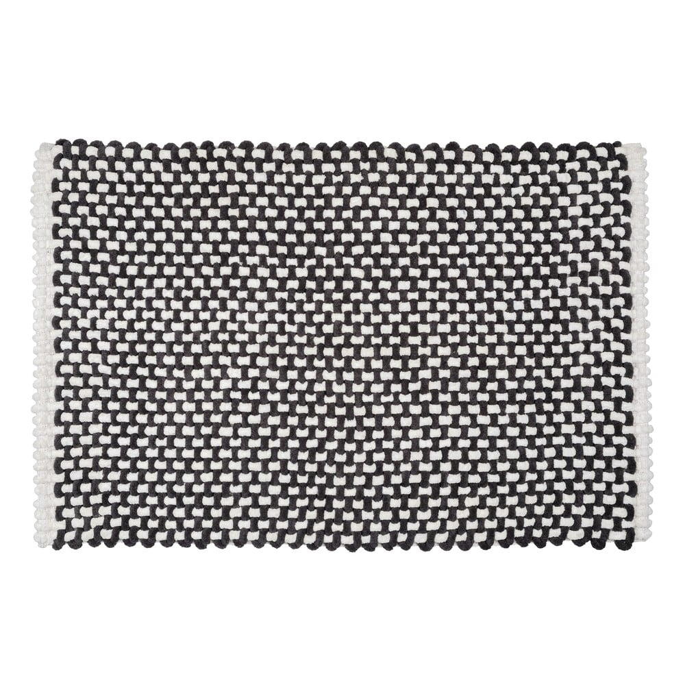 Čiern-obiela textilná kúpeľňová predložka 50x80 cm Covelo – Wenko