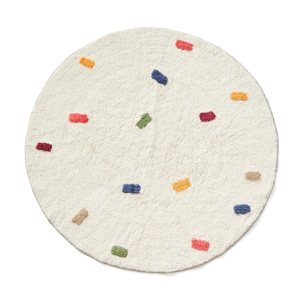 Krémový bavlnený detský koberec ø100 cm Epifania – Kave Home