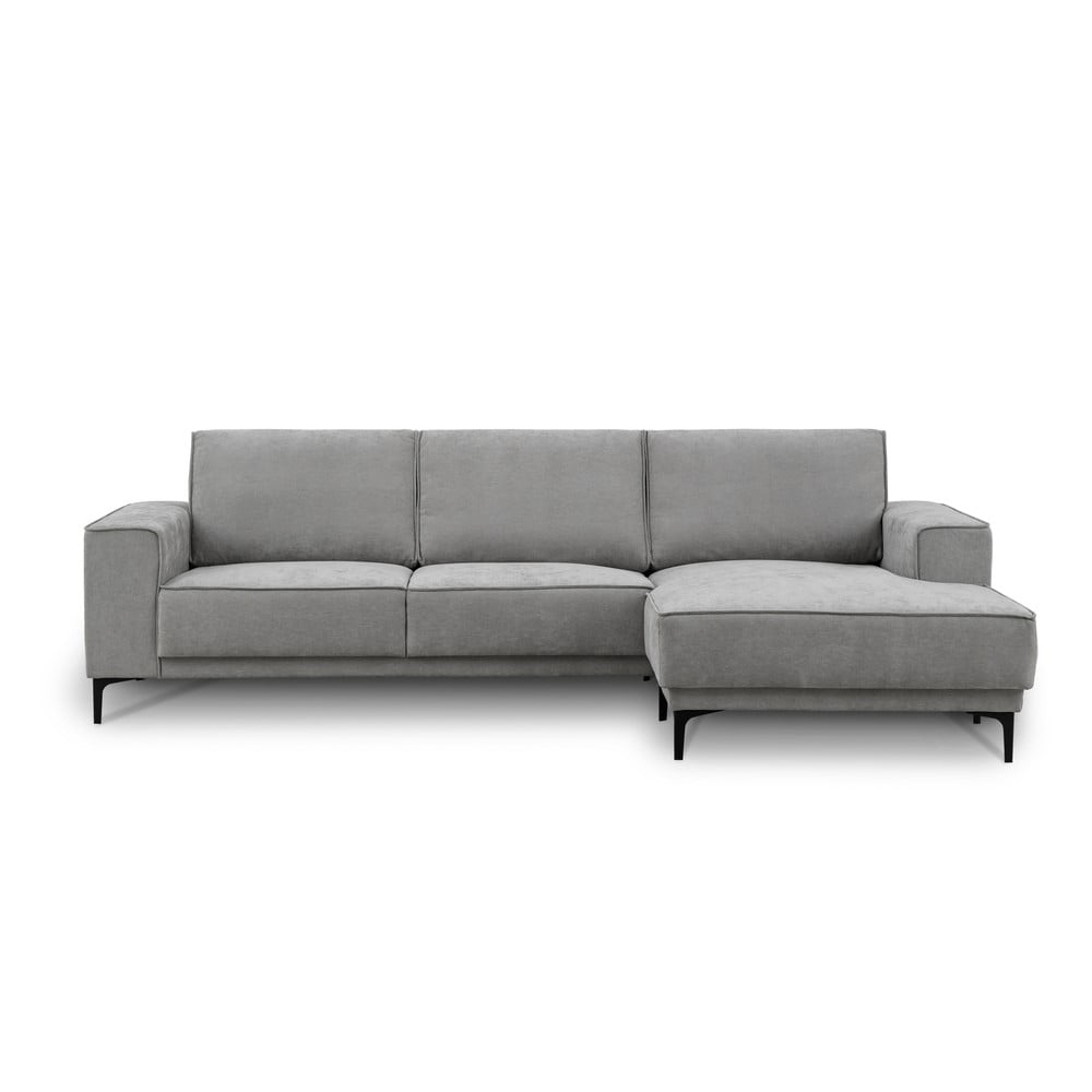 Sivá rohová pohovka (pravý roh/s leňoškou) Copenhagen – Scandic