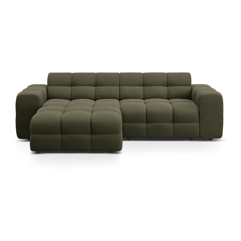 Zelená rohová pohovka (ľavý roh/s leňoškou) Kendal – Micadoni