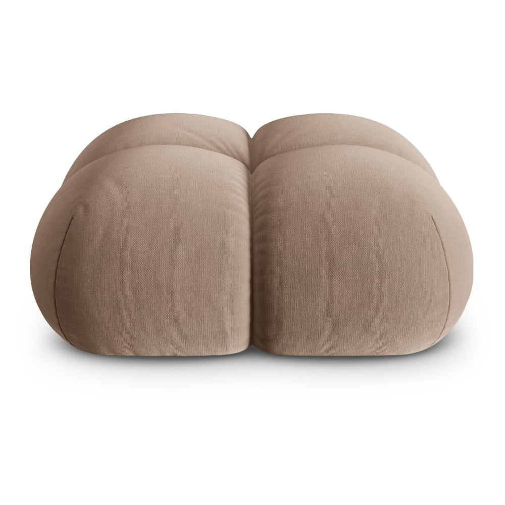 Hnedá zamatová podnožka Loretto – Cosmopolitan Design