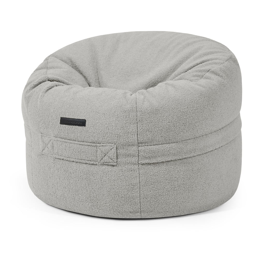 Svetlosivý detský sedací vak z textílie buklé Roll 80 – SLOWDOWN