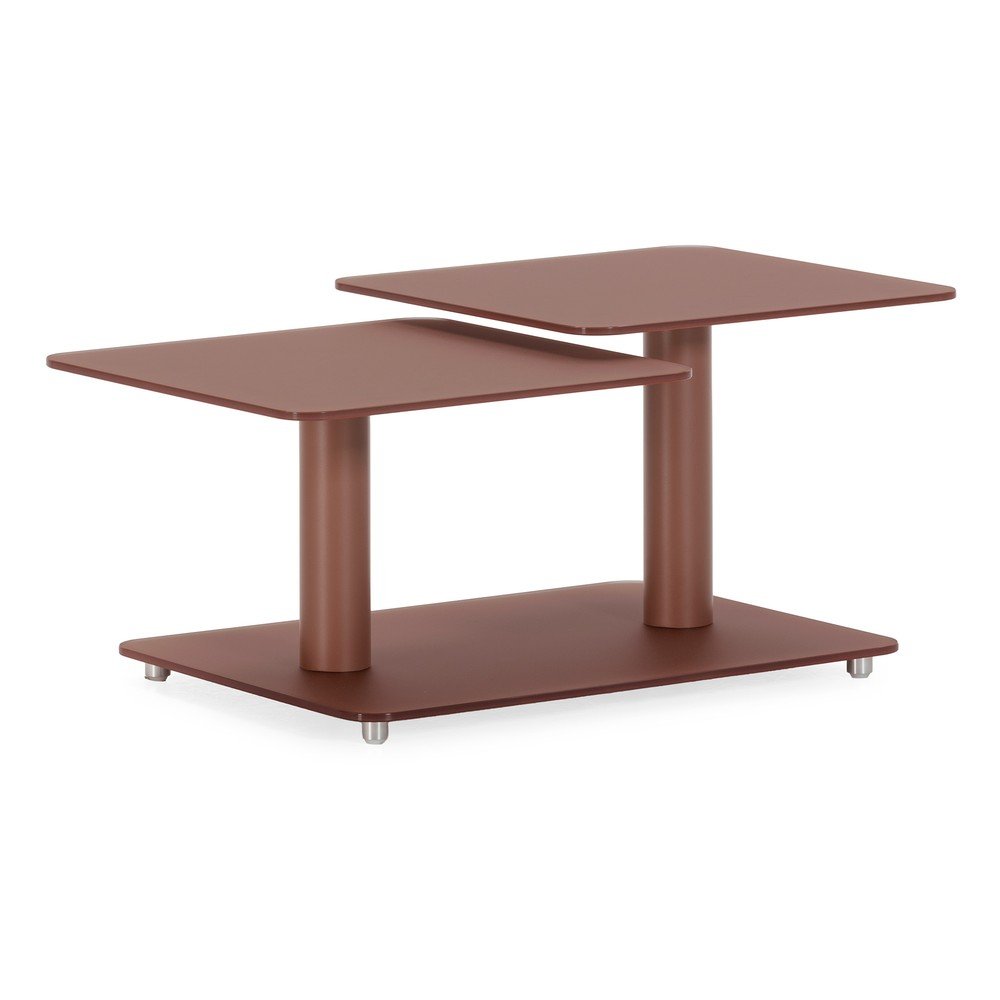 Terakotový sklenený konferenčný stolík 54x115 cm Elvi – Marckeric