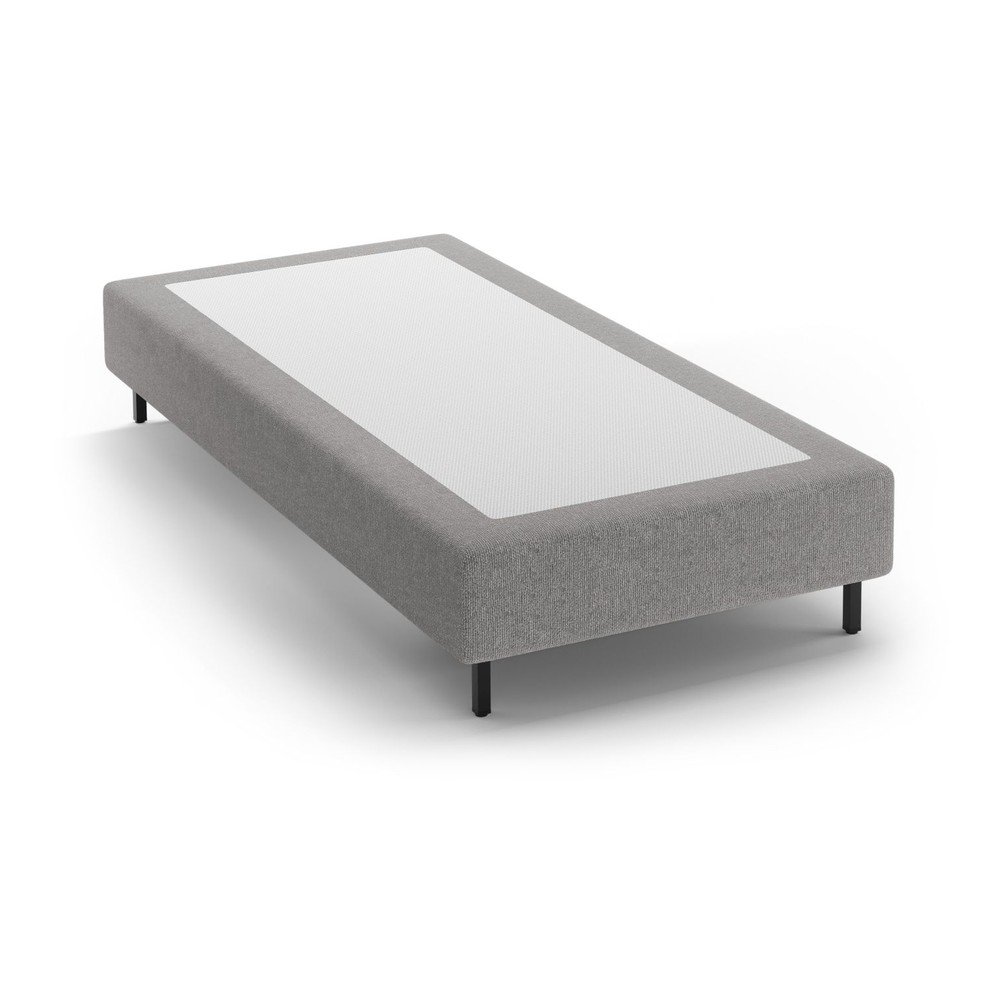 Sivá čalúnená jednolôžková posteľ bez čela 90x200 cm Whale – Micadoni