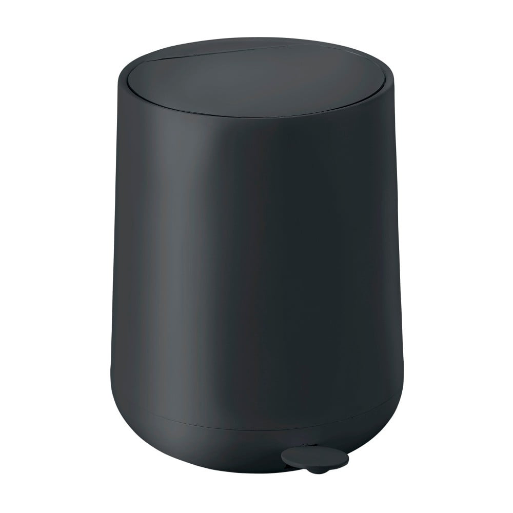 Čierny pedálový plastový odpadkový kôš 5 l Nova – Zone