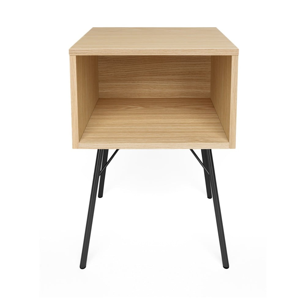 Nočný stolík v dekore duba v prírodnej farbe Rayburn - Woodman