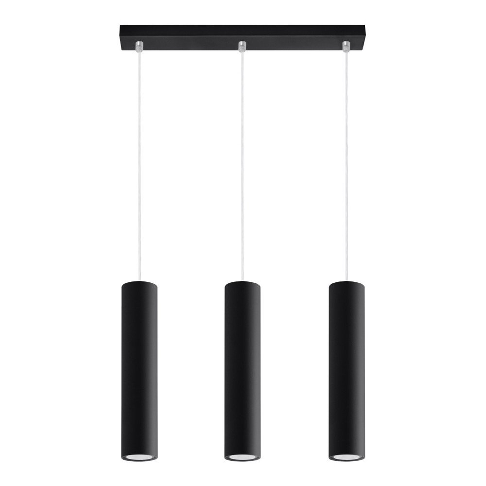 Čierne kovové závesné svietidlo Castro – Sollux