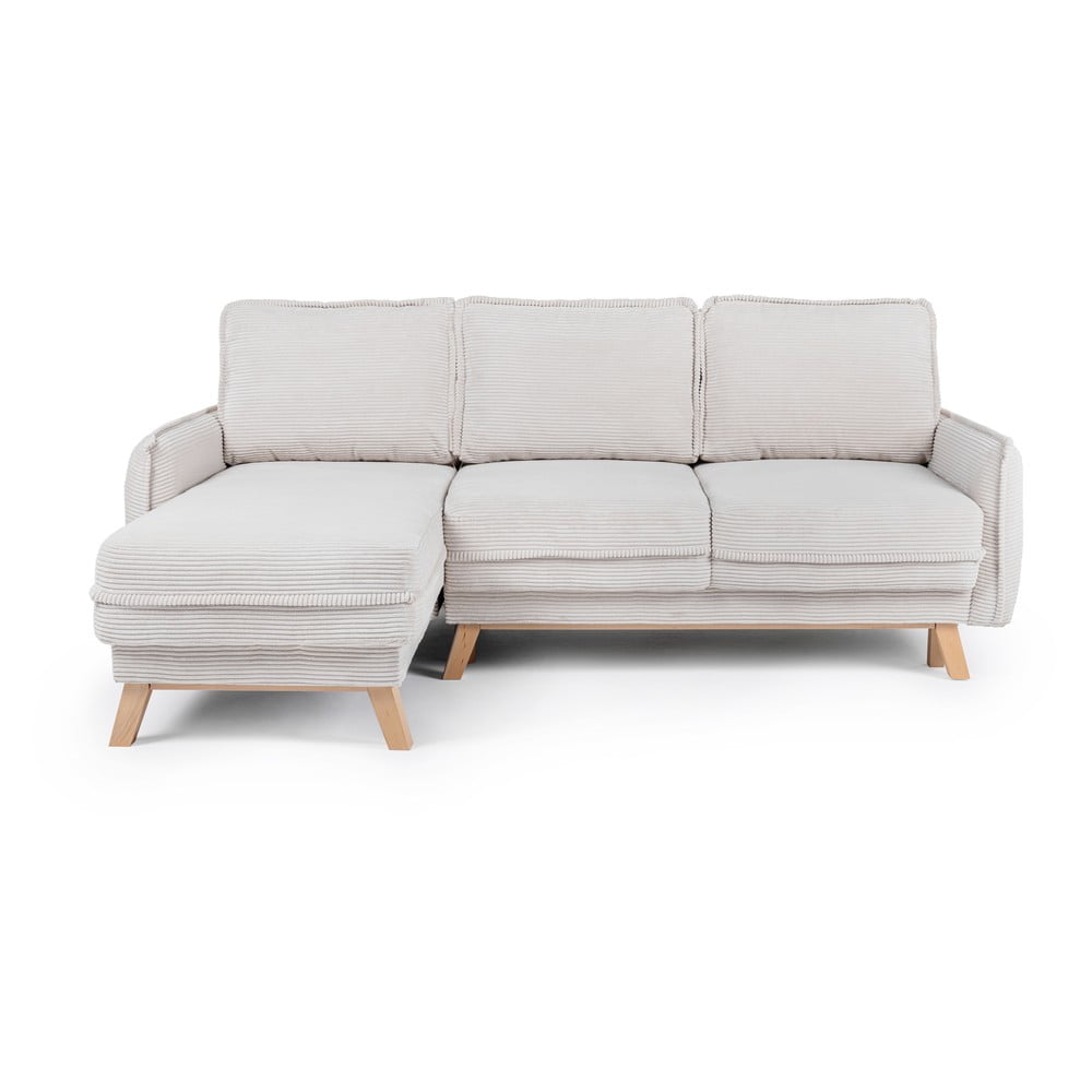 Variabilná béžová menčestrová rozkladacia rohová pohovka Tori – Bonami Selection