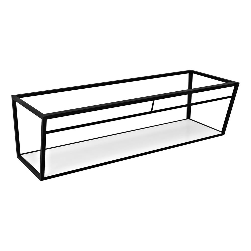 Biely/čierny kovový závesný podstavec pod umývadlo 218x40 cm Aruba – Sapho